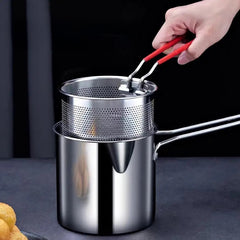 Conjunto Fritadeira Panela e Cesto em inox Economiza Óleo