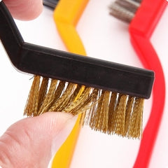 Kit de Escovas Multiuso Aço Latão e Nylon - 3 peças