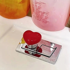 Botão de Descarga Decorativo Coração para vaso sanitário