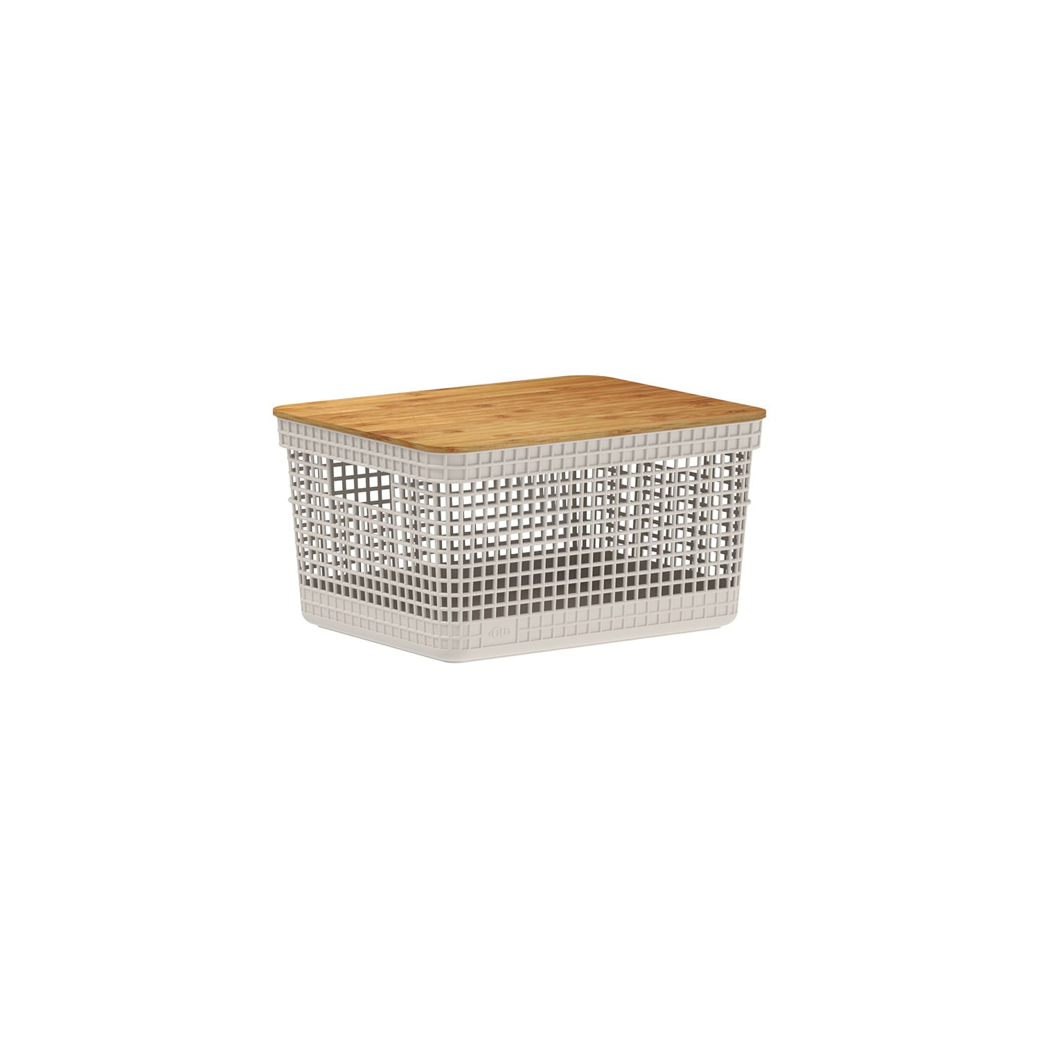 Cesto organizador Ou 8L com tampa de bambu Linha Grid