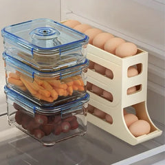 Porta Ovos prático com Rolamento automático 4 Andares