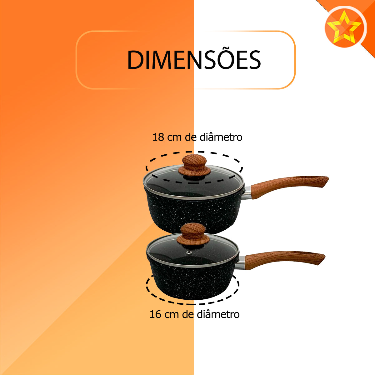 Jogo De Panelas Indução E Gás 5 Peças
