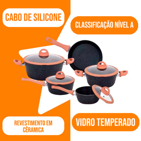 Jogo De Panelas Indução E Gás 5 Peças