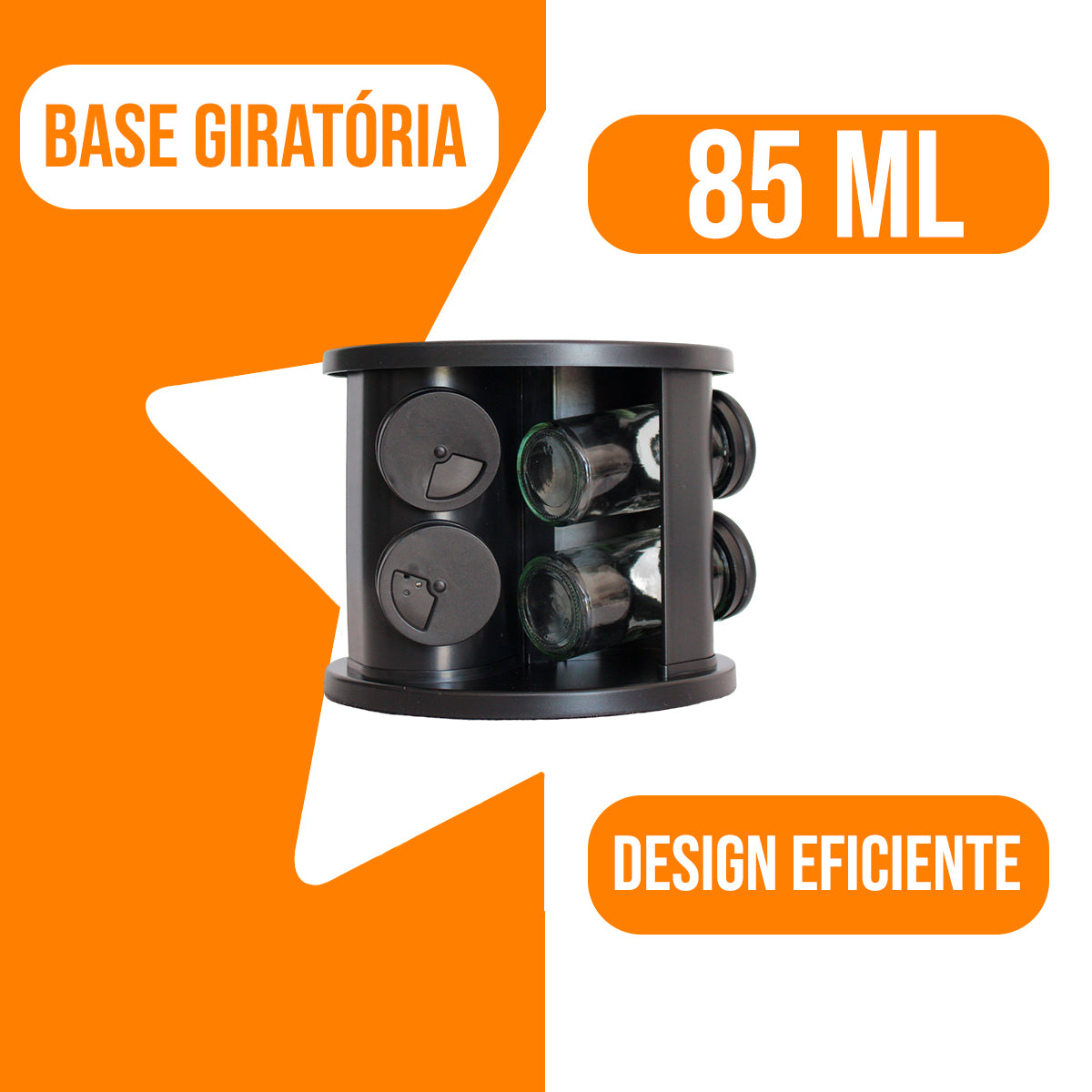Porta Condimento Giratório com 6 Potes