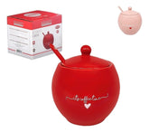 Açucareiro L'amour Em Porcelana Com Colher E Tampa 350ml