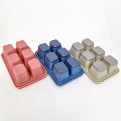 Kit 3 Forma de Gelo Tampa com Base Silicone solta cubo fácil