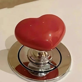 Botão de Descarga Decorativo Coração para vaso sanitário