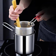 Conjunto Fritadeira Panela e Cesto em inox Economiza Óleo