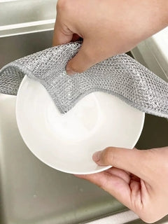 Kit 4 Pano de Aço Inox Limpa Remove Detritos Não Arranha