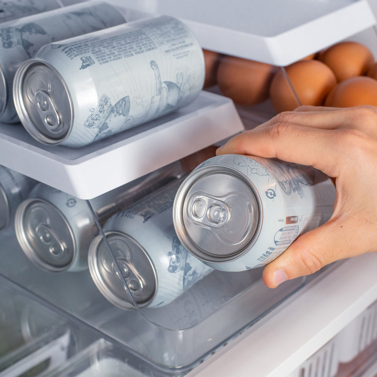 Organizador de latas Ou 9un Linha Clear Fresh