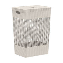 Cesto de roupas Ou 49L com tampa Linha Grid