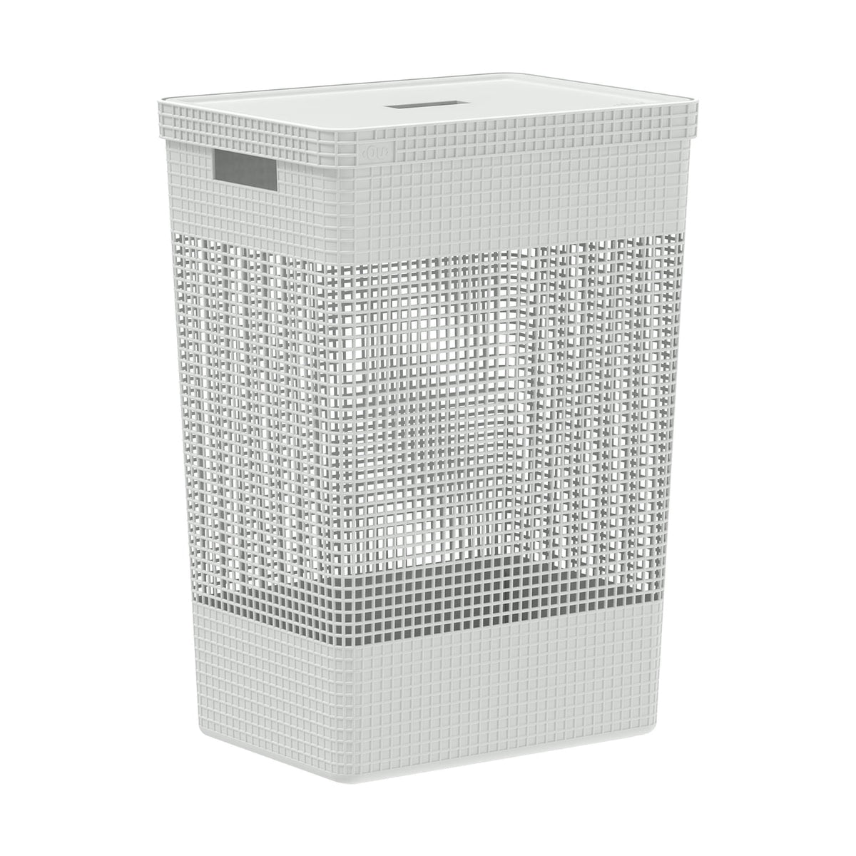 Cesto de roupas Ou 49L com tampa Linha Grid