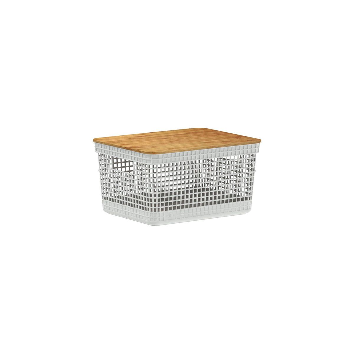 Cesto organizador Ou 8L com tampa de bambu Linha Grid