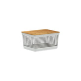 Cesto organizador Ou 8L com tampa de bambu Linha Grid