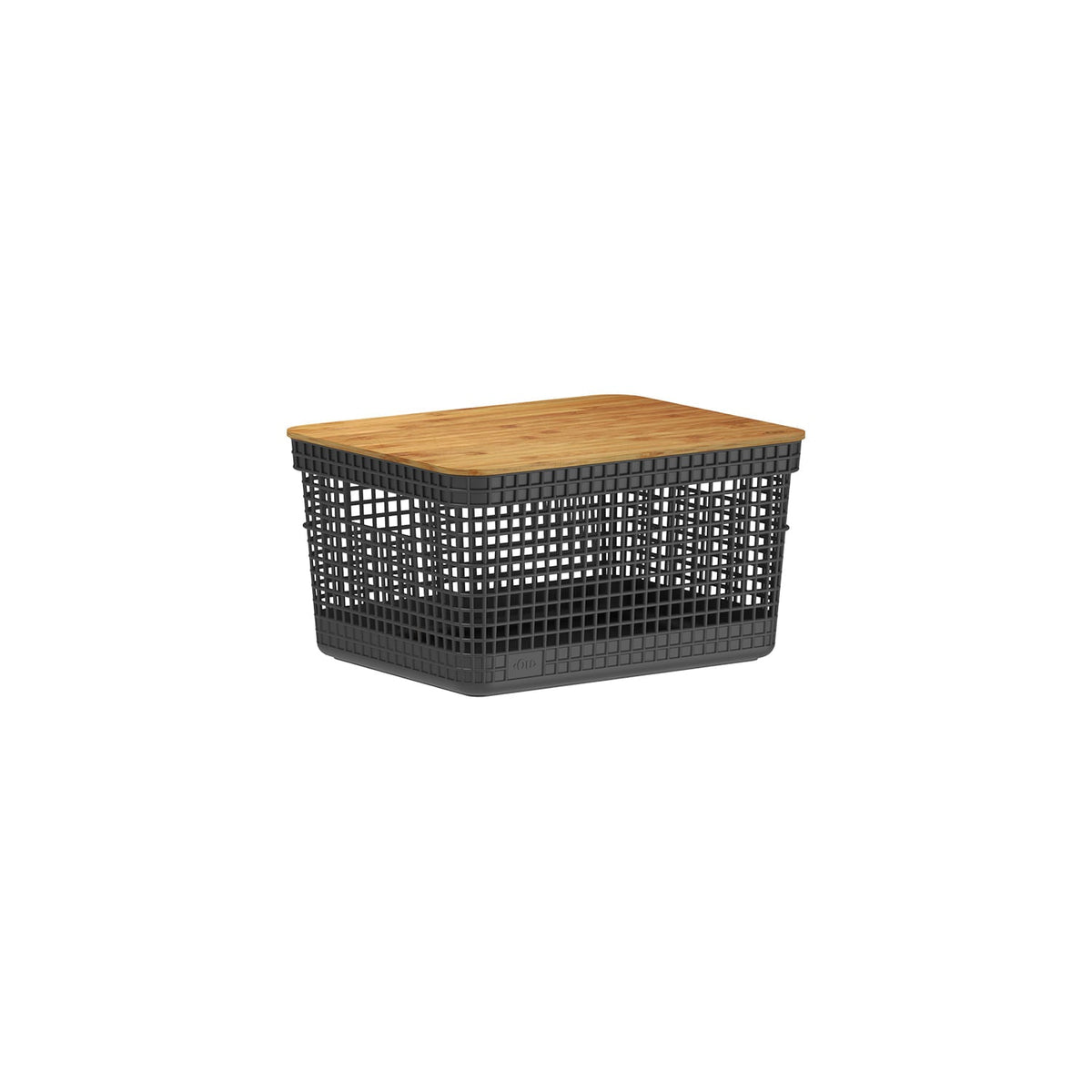 Cesto organizador Ou 8L com tampa de bambu Linha Grid