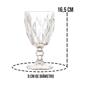 Jogo Taça de Vinho Diamond 340ml