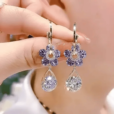 Brinco Pétalas de Cristal