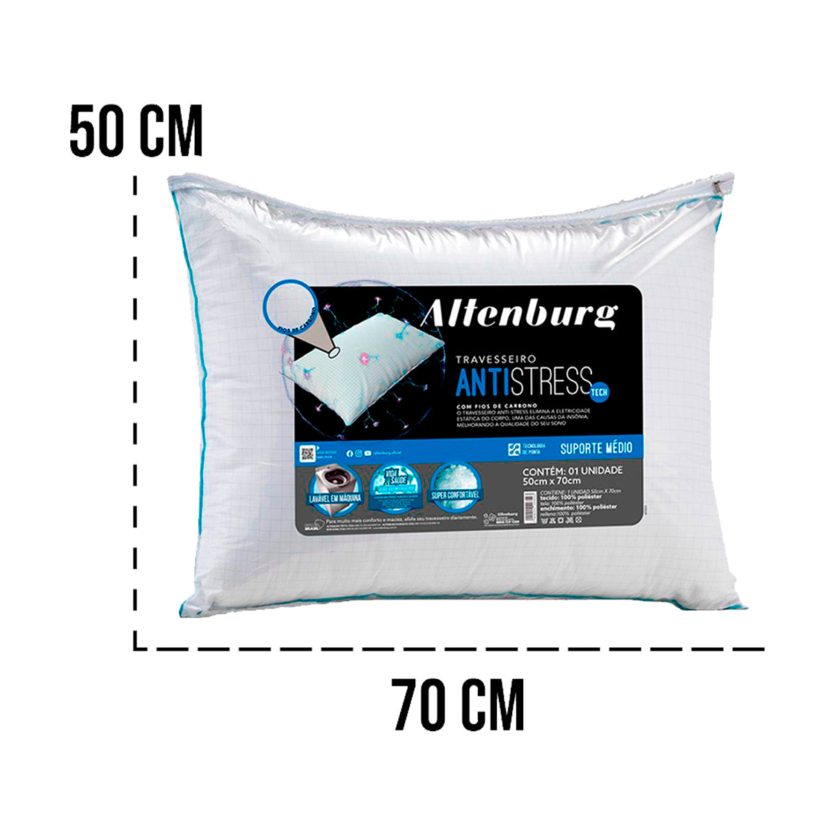 Travesseiro Antistress Altenburg 50cmX70cm