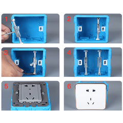 Kit 6 Reparos para Caixa de Luz Tomada Interruptor