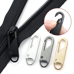 Kit 10 Mini Zíper Mosquetão para Reparo de Roupas e Bolsas