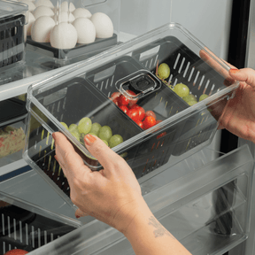 Organizador com cesto triplo Ou 5L Linha Clear Fresh