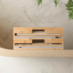 Suporte para Rolos de Papel Aluminio em Bambu