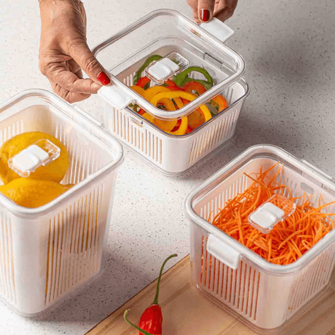 Pote Hermético Slim Multiuso Branco 2 Litros