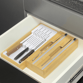 Suporte para Rolos de Papel Aluminio em Bambu